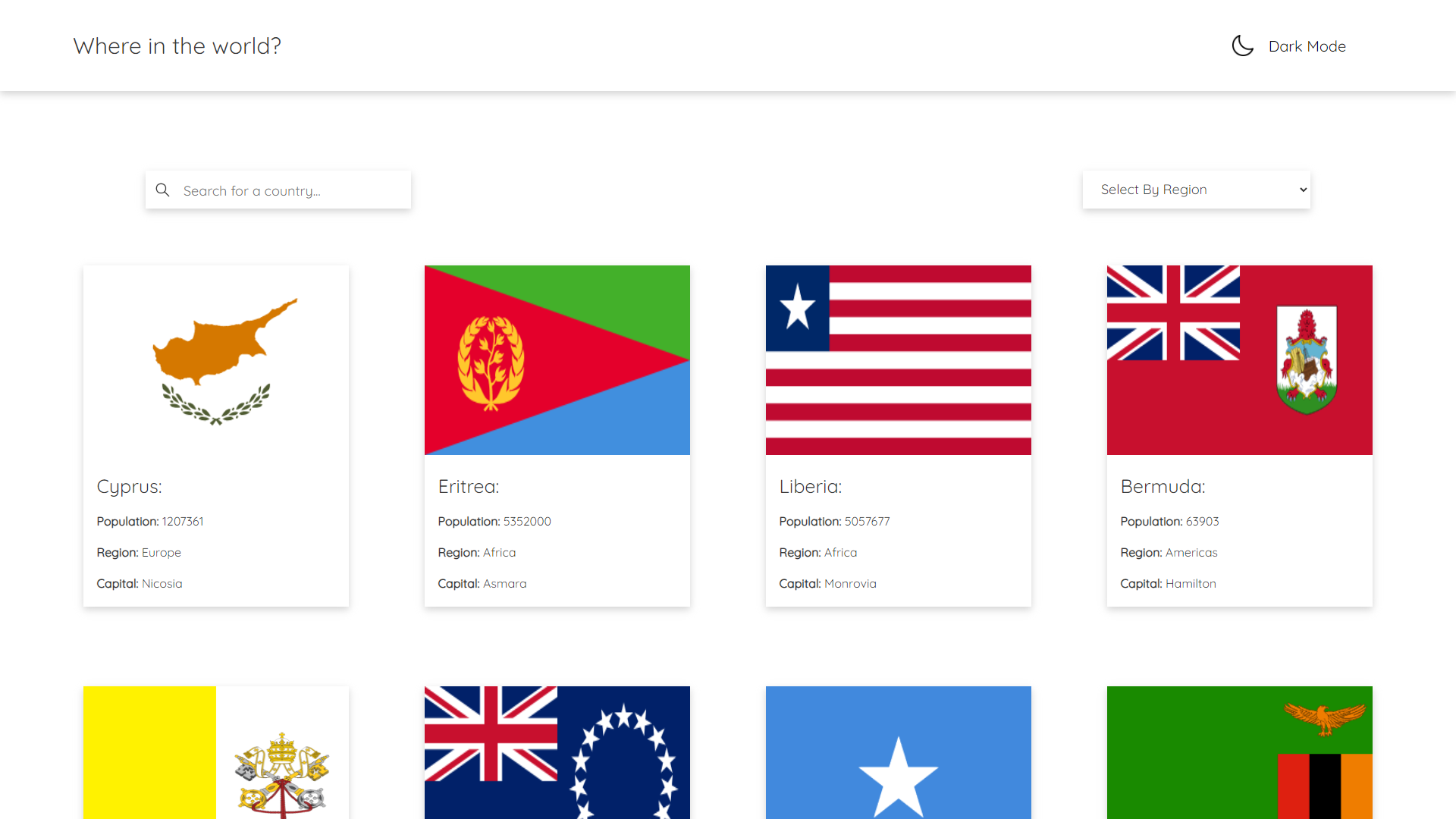 Countries API Project