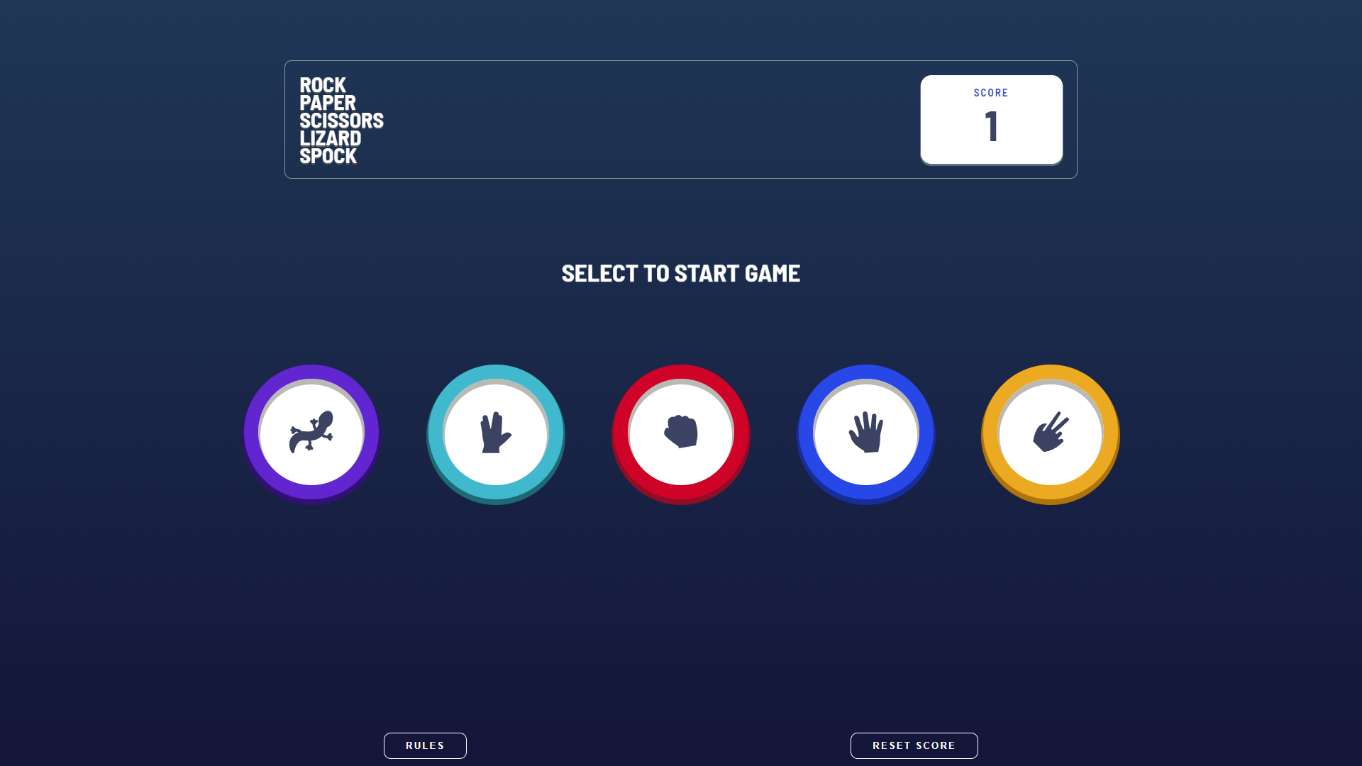 Rock paper scissors project